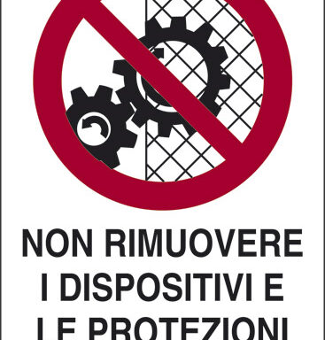 (non rimuovere i dispositivi di sicurezza)