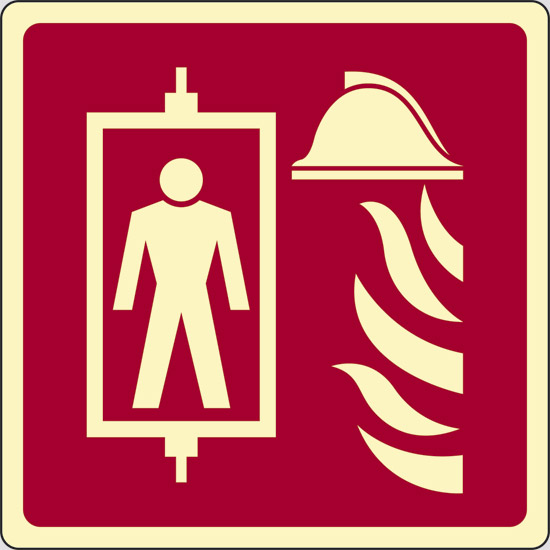 (ascensore antincendio) luminescente