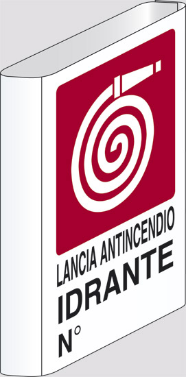 a bandiera LANCIA ANTINCENDIO IDRANTE N°