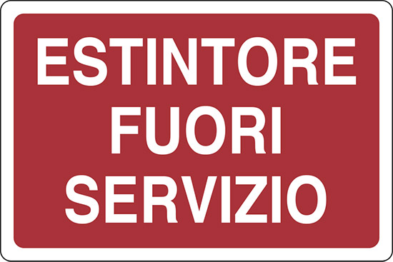 ESTINTORE FUORI SERVIZIO