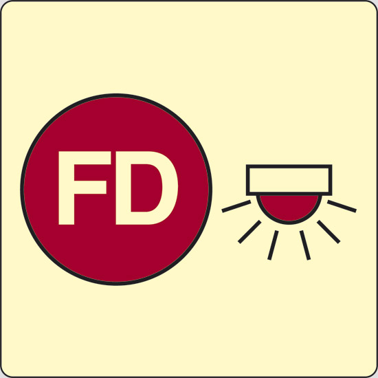 FD (spazio protetto da allarme antincendio automatico) luminescente