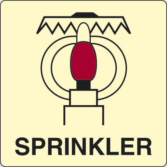 SPRINKLER (spazio protetto da sprinkler) luminescente
