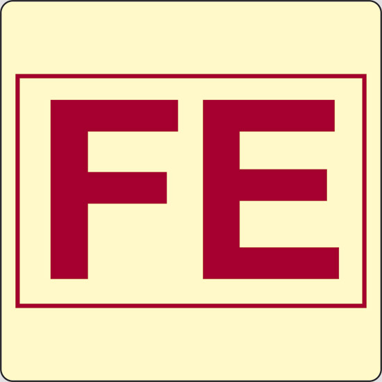 FE (armadietto con attrezzature per pompiere) luminescente