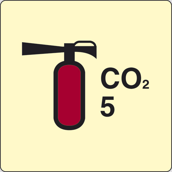 CO2 5 (estintore a CO2) luminescente
