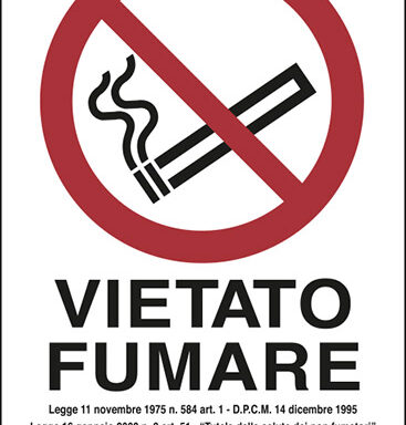 VIETATO FUMARE Legge 11 novembre 1975 n. 584