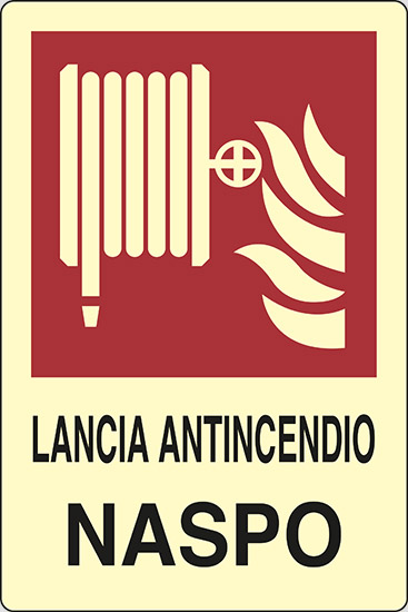 LANCIA ANTINCENDIO NASPO luminescente