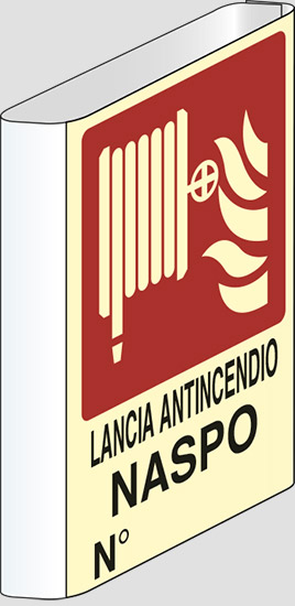 LANCIA ANTINCENDIO NASPO N° a bandiera luminescente