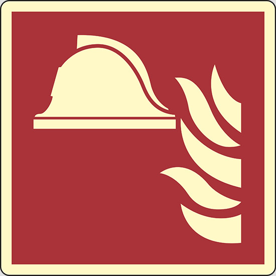 (attrezzature antincendio – collection of firefighting equipment)
 luminescente