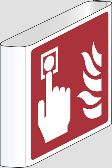 (allarme antincendio – fire alarm call point) a bandiera