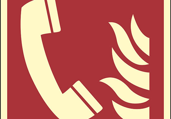(telefono di emergenza antincendio – fire emergency telephone) luminescente