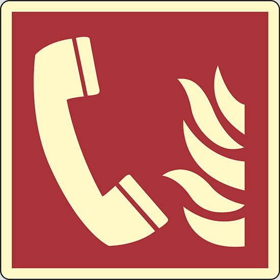 (telefono di emergenza antincendio – fire emergency telephone) luminescente