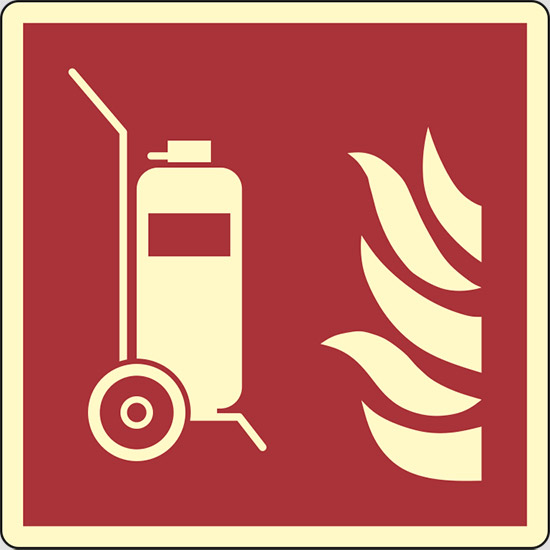 (estintore carrellato – wheeled fire extinguisher) luminescente