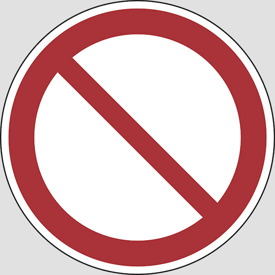 (general prohibition sign)