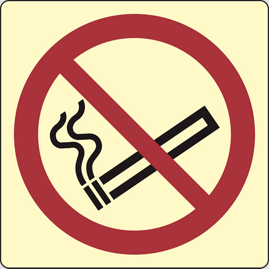 (vietato fumare – no smoking) luminescente