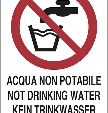 ACQUA NON POTABILE NOT DRINKING WATER KEIN TRINKWASSER EAU NON POTABLE