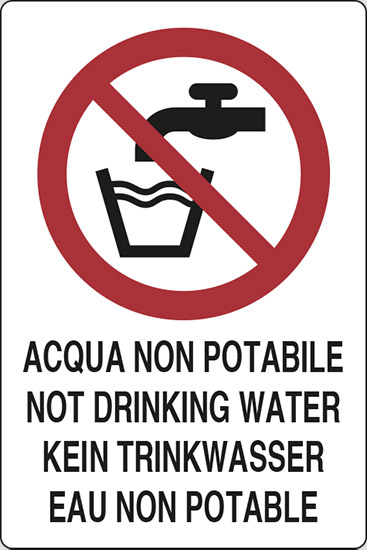 ACQUA NON POTABILE NOT DRINKING WATER KEIN TRINKWASSER EAU NON POTABLE