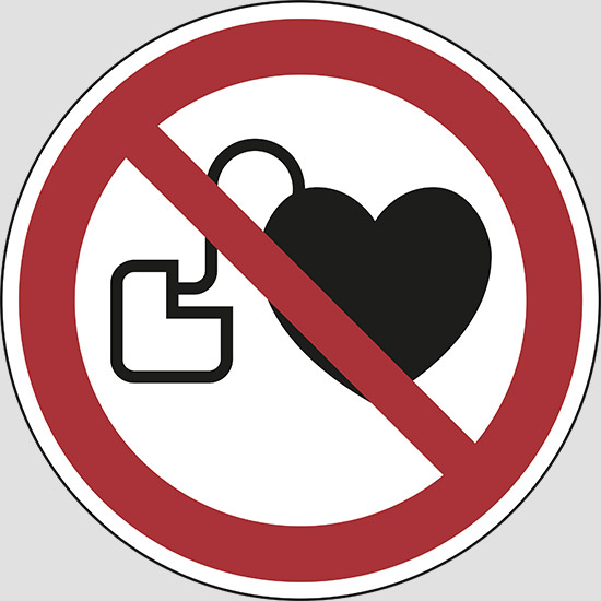 (no access for people with active implanted cardiac devices)