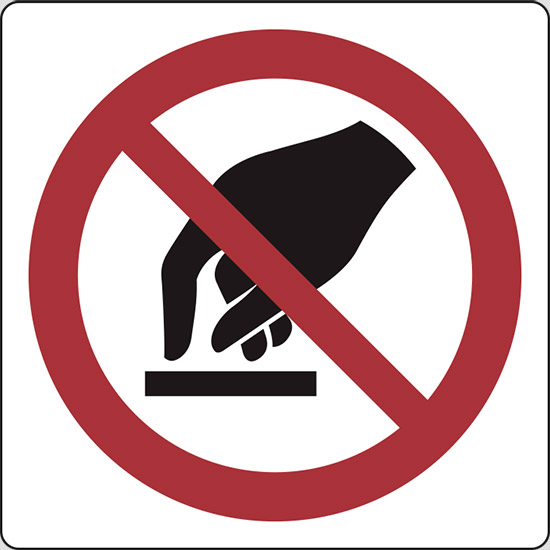 (non toccare – do not touch)