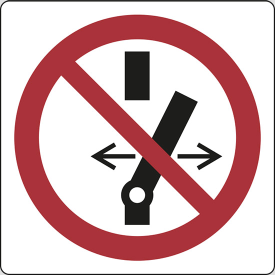 (vietato alterare lo stato dell’interruttore – do not alter the state of the switch)