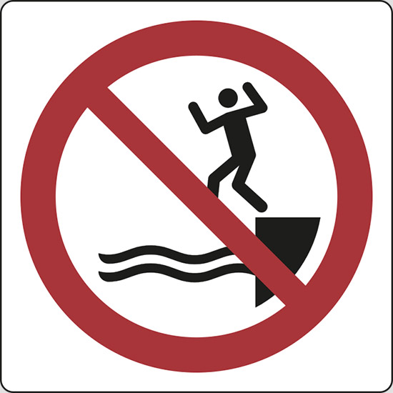 (non saltare in acqua – no jumping into water)