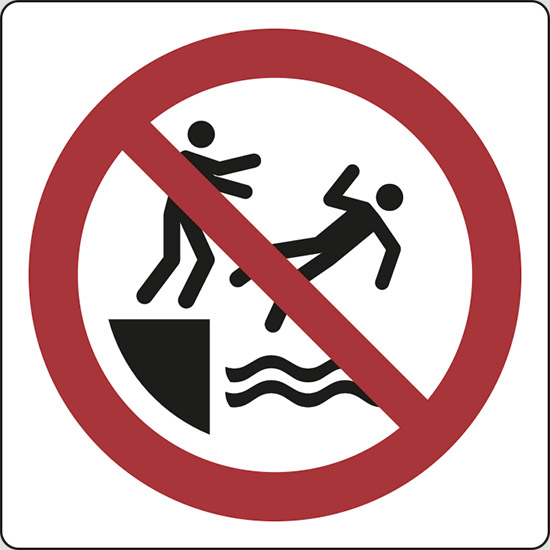 (non spingere in acqua – no pushing into water)