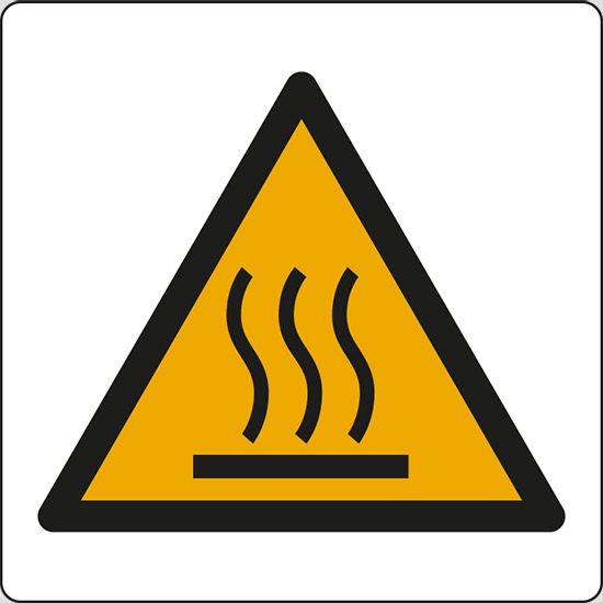 (pericolo superficie calda – warning: hot surface)