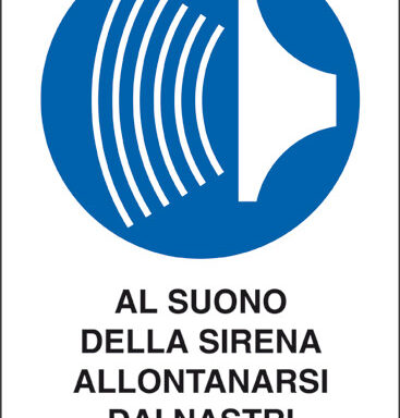 AL SUONO DELLA SIRENA ALLONTANARSI DAI NASTRI TRASPORTATORI