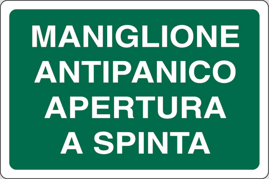 MANIGLIONE ANTIPANICO APERTURA A SPINTA