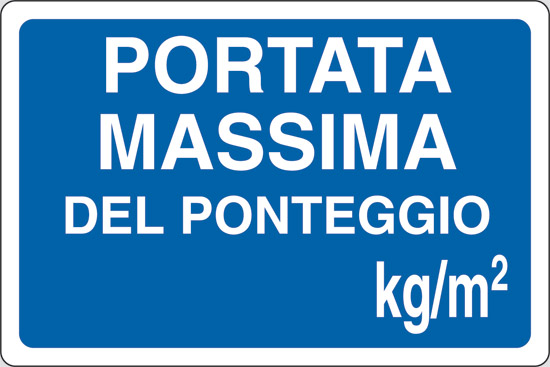 PORTATA MASSIMA DEL PONTEGGIO kg/mq