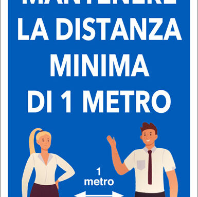 MANTENERE LA DISTANZA MINIMA DI 1 METRO