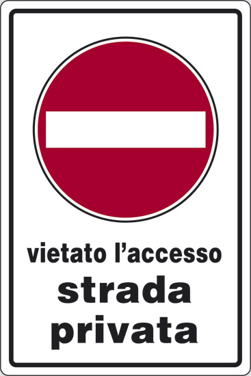 vietato l’ accesso strada privata