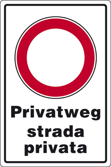 Privatweg strada privata