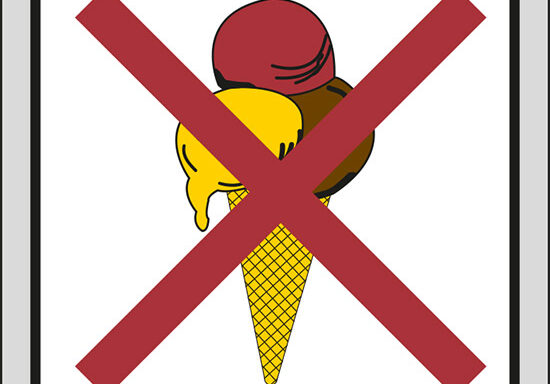 (vietato entrare con il gelato)