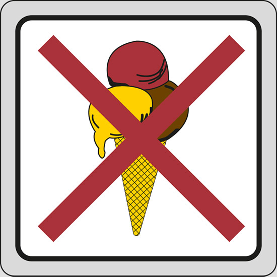 (vietato entrare con il gelato)