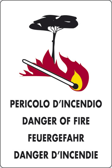 PERICOLO D’INCENDIO DANGER OF FIRE FEUERGEFAHR DANGER D’INCENDIE