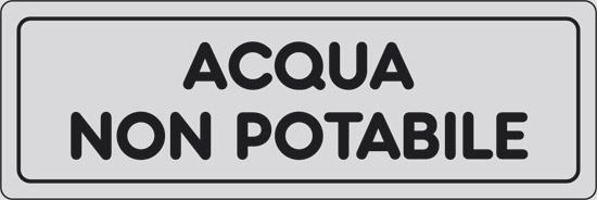 ACQUA NON POTABILE