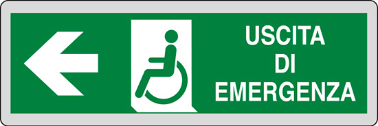 USCITA DI EMERGENZA (disabili a sinistra)