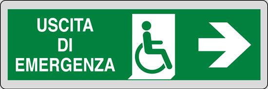 USCITA DI EMERGENZA (disabili a destra)