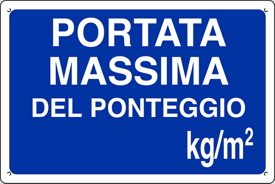 PORTATA MASSIMA DEL PONTEGGIO kg/m2