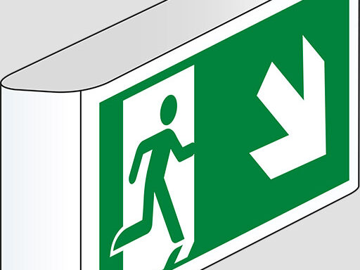 (uscita di emergenza scala) a bandiera