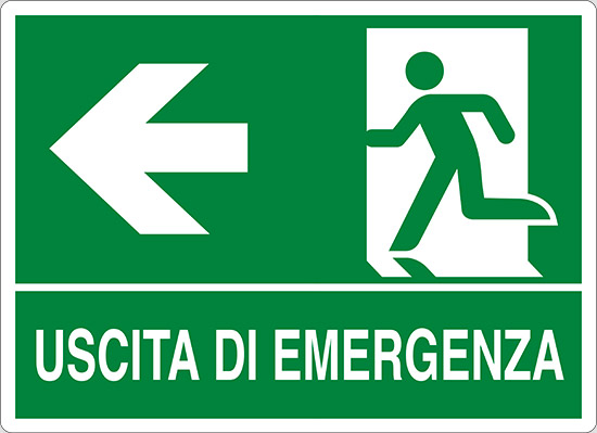 USCITA DI EMERGENZA (a sinistra)