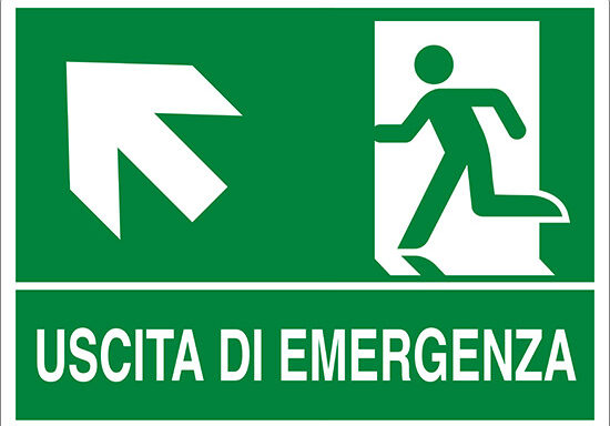 USCITA DI EMERGENZA (scala in alto a sinistra)
