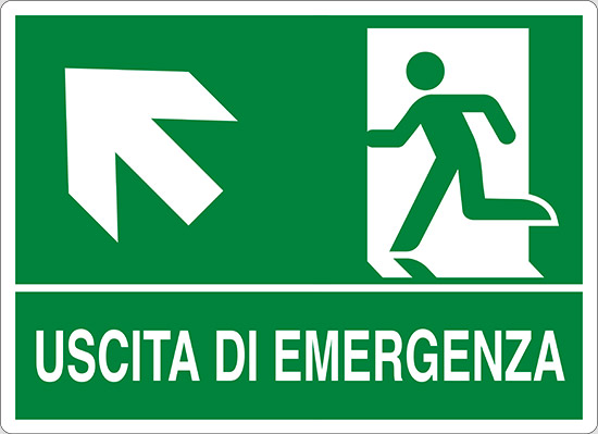 USCITA DI EMERGENZA (scala in alto a sinistra)