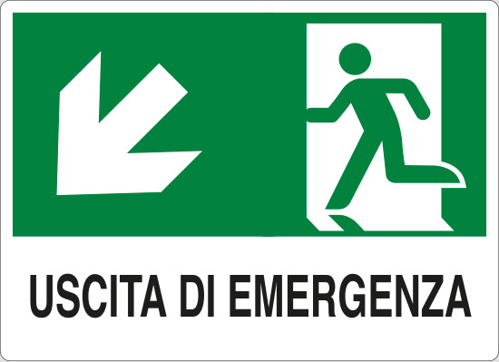USCITA DI EMERGENZA (scala in basso a sinistra)