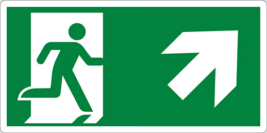 (uscita di emergenza a sinistra – emergency exit left hand)