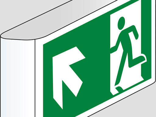 (uscita di emergenza scala) a bandiera