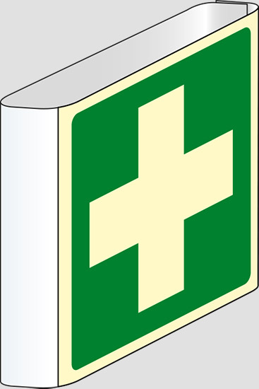 (pronto soccorso – first aid) a bandiera luminescente