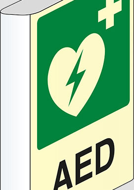 AED a bandiera luminescente