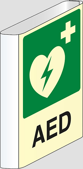 AED a bandiera luminescente