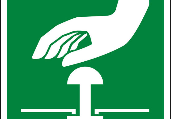 (pulsante di arresto di emergenza – emergency stop button)